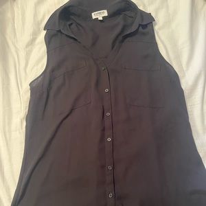 Black sleeveless Express Portofino shirt